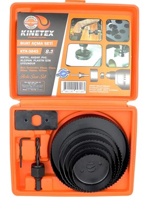 Colezium 8in1 Buat Açma Panç Seti Metal - Ahşap - Pvc - Alçıpan - Pls. 64-73-89-102-127MM KTX-3243