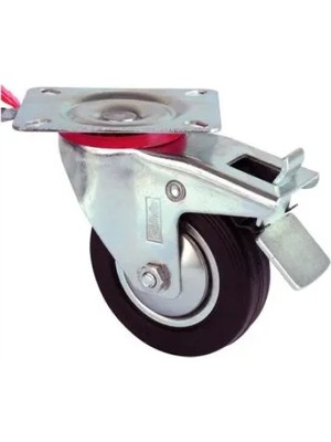 Colezium Servis Tekeri - Tablalı Frenli Siyah Döner - Çap 100 mm
