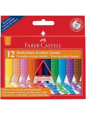 Faber-Castell Mum Pastel Boya Wax Crayon Grip Jumbo 12 Li 12 25 40