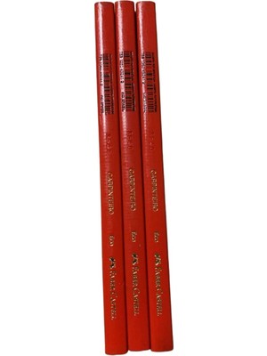 Faber-Castell Carpinteiro Marangoz Kalemi Bd-40 Eco Kırmızı 3'lü Set