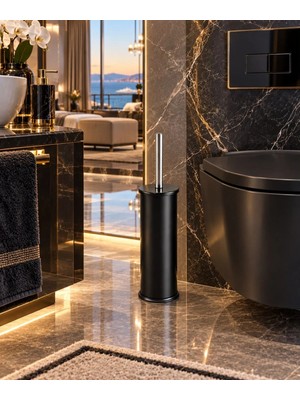 ACAR SU ARMATÜRLERİ Platin Black Klozet Fırçası Acar 34435