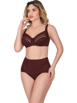 Amora Secret Bordo Yan Destekli Toparlayıcı Balenli Sütyen