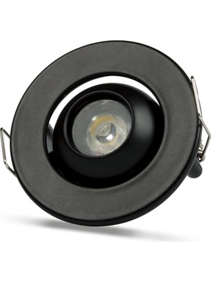 Semel 1 Adet Noas YL94 0201 Siyah Kasa 1W LED Spot 6500K Beyaz Işık