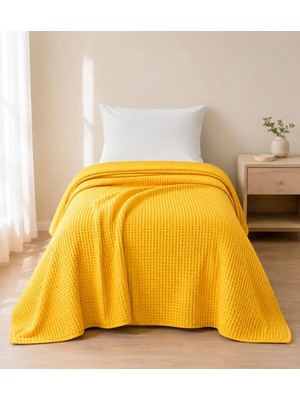 Pamuva Tek Kişilik Yatak Örtüsü | Tek Kişilik Pike | %100 Pamuk | 160X240 Havuz Desenli