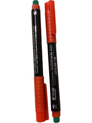Rubenis CD Permanent Marker Kalıcı Kalem Yeşil M Uç CD Lastik Plastik Çelik Cam Demir Yüzey