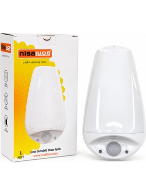 sbodurhome E27 - IP20 Soft 0,4W - 50W Çınar Sensörlü LED Aplik Duvar Lambası E2003-2 (4887)