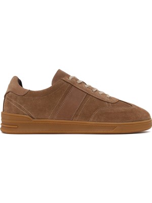 Derimod Erkek Vizon Bağcıklı Süet Deri Sneaker WM600018DS