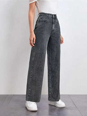 Woddi Salaş Füme Pantolon Jeans Likralı Esnek Kot