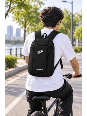 Cakard Unisex Siyah Sırt Spor Yürüyüş Kamp Bisiklet Çantası 10 Lt