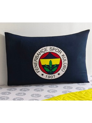 Taç  Zorluteks Out Fenerbahçe  Logolu % 100 Pamuk Kumaş 1 Adet Yastık Kılıfı 50X70 cm Çif Taraflı Baskı
