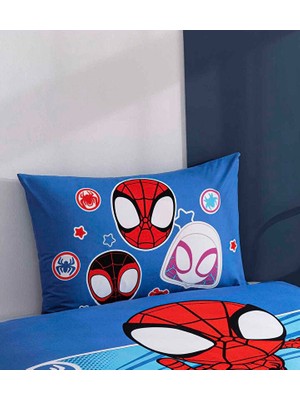 Taç Out Spidey Adventure Desenli % 100 Pamuk Kumaş 1 Adet Yastık Kılıfı 50X70 cm Çif Taraflı Baskı