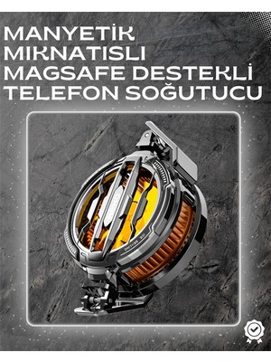 DMC LED Işıklı Telefon Soğutucu | Ultra Sessiz Fan | Mıknatıslı ve Aparatlı Bağlantı - Bayi Depom