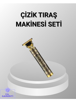 DMC Şarjlı T Bıçaklı Saç ve Sakal Tıraş Makinesi – 3 Başlıklı, Güçlü Motorlu, 2 Saat Kullanım - Bayi Depom