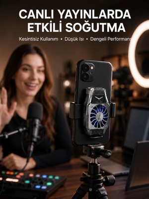 DMC Telefon Soğutucu Fan Güçlü Ha Akışı ile Etkili Soğutma - Bayi Depom