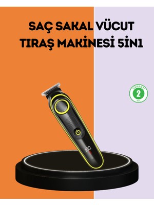 DMC LED Ekranlı Şarjlı Saç ve Sakal Kesme Makinesi Erkek Bakım Cihazı Çok Başlıklı Set - Bayi Depom