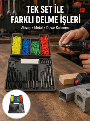 DMC Matkap Ucu Seti Organizerli Çok Amaçlı Delme Uçları Yeni Nesil - Bayi Depom