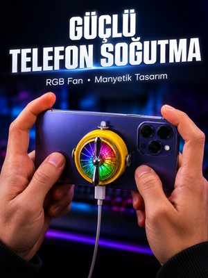 DMC Mobil Oyuncular Için Rgb Işıklı Telefon Soğutucu - Bayi Depom