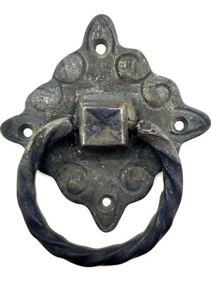 Colezium Antika Tarz Dekoratif Pirinç Mobilya Kulbu, Kapı Kilit Hsı - 94X97 Mm, Büyük, Oksit