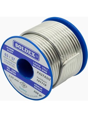Colezium Soldex 63-37 Pastasız Vitray Lehim Teli 3000 gr 3 mm
