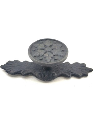 Colezium Antika Tarz Dekoratif Pirinç Çiçek Düğme - 27X70 Mm, Oksit