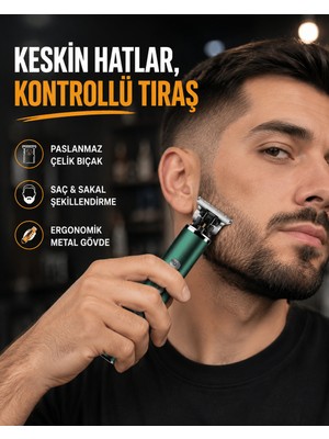 DMC Şarjlı Erkek Tıraş Makinesi – 180 Dakika Pil Ömrü, 2.5 Saat Hızlı Şarj, USB ve Powerbank Uyumlu - Bayi Depom