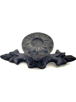 Colezium Antika Tarz Dekoratif Pirinç Çiçek Düğme - 20X53 Mm, Oksit