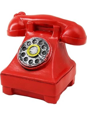 Semel Ankesörlü Telefon Vintage Dekoratif Biblo 12X7.5CM Reçine