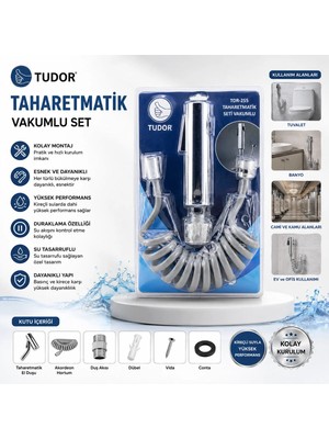 Semel Krom Taharatmatik Seti Taharatmetik El Duşu- Hortum - Mafsal Vakumlu Set