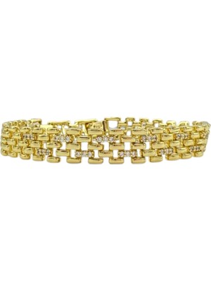 Merve Takı Xuping 14K Zirkon Taşlı Kordon Model Gold Bileklik