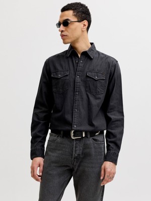 Jack & Jones Jack Jones Erkek Uzun Kollu Kot Gömlek 12138115