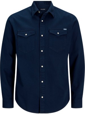 Jack & Jones Jack Jones Erkek Uzun Kollu Kot Gömlek 12138115