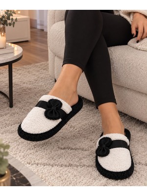 Moda Trendy Papyon Peluş Tüylü Kışlık Kadın Ev Terliği Yumuşak Taban Sıcak Tutan Iç Mekan Rahat Terlikler Misafir Çeyizlik Hediye