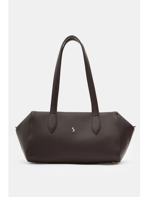 Santini Collection Kadın Çanta Omuz Çantası Baget Çanta Kol Çantası Deri Mini Çanta Elise