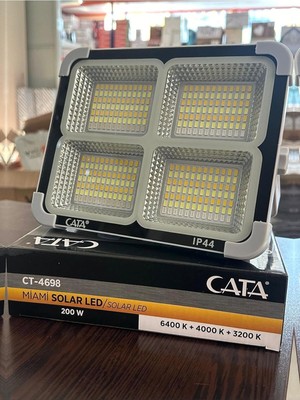 Üstüner CT-4698 Miami Solar LED Projektör (Yeni Solar Panel ve Pil Ömrü Güçlendirilmiş)
