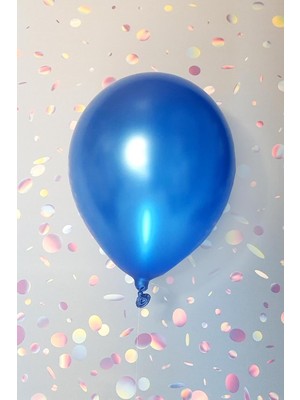 Üstüner Metalik Mavi Balon 12 30 cm Metalik Balon 10LU Paket