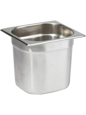 Üstüner Paslanmaz Çelik Gastronom/gastronorm Küvet Gn 1/6-150 (17,6 x 16,2 x 15 Cm)
