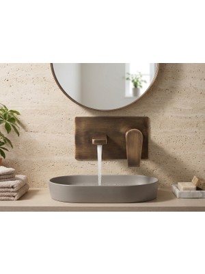 Titanium Design Antik Ankastre Banyo Lavabo Bataryası
