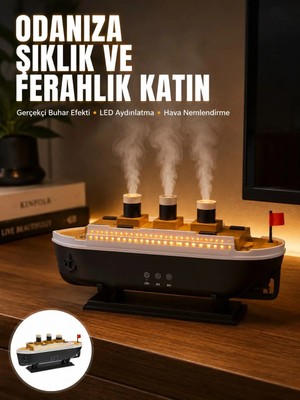 Semel Ultra Sessiz Titanik Ge LED Işıklı Aroma Difüzörü Oda Nemlendirici Yeni Nesil