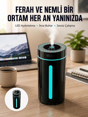 Semel Ultrasonik Nemlendirici LED Işıklı Aromaterapi Difüzör Sessiz Çalışma Yeni Nesil