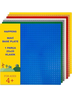 Üstüner Classic Mavi Plaka, +4 Yaratıcı Oyuncak Yapım Seti (1 Parça) 25CMX25CM, Baseplate