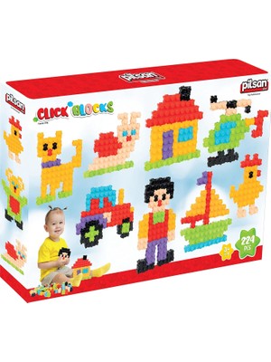 Üstüner Çıt Çıt Bloklar (224 Parça)