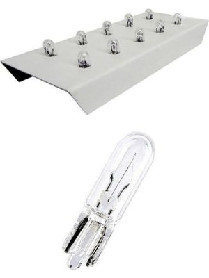 Üstüner 10 Adet 12V T5 1.2W Mini Dipsiz Standart Renk Ampul