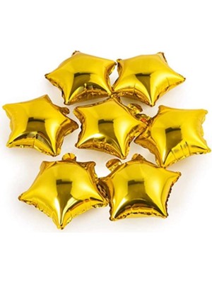Üstüner Gold Yıldız Folyo Balon Set 5 Adet 25 cm
