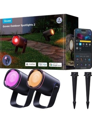 Üstüner Rgbıcww Dış Mekan Spot Aydınlatma - 2'li Paket