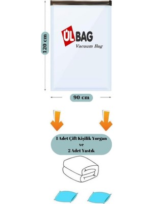 Üstüner (3 Adet) Büyük Boy (90 cm x 120 Cm) Yorgan,battaniye Baza Altı Için Vakumlu Poşet - Vakumlu Hurç - Vakumlu Torba