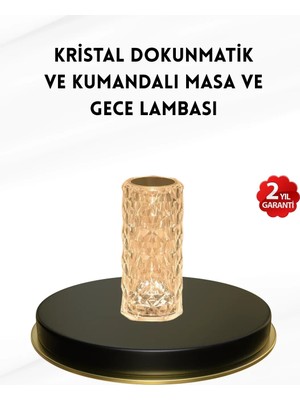 Semel Kristal Tasarımlı Rgb LED Gece Lambası – Kumandalı, Renk Değiştiren Dekoratif Işık