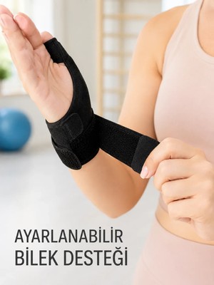Semel Başparmak Destekli El Bilek Ateli Metal Destekli Ayarlanabilir Bileklik De Quervain