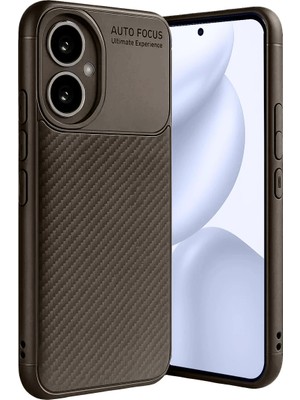 400 Kılıf Auto Focus Karbon Kapak - Kahverengi
