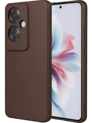 Reno 11F Kılıf First Silikon - Kahverengi