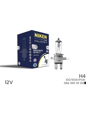 Üstüner 12V H4 100W/90W Halojen Ampul P43T